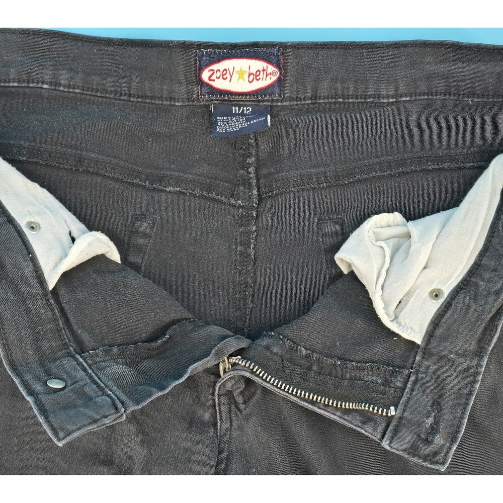 Vtg Y2K Zoey Beth Pants Women Sz 11/12 Black Bootcut Mid 32x29" Work Stretch - Picture 6 of 7